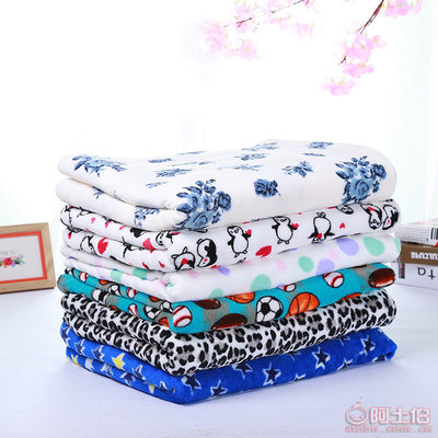 義烏廠家直銷 多色多尺寸印花珊瑚絨毛毯ZM002，現(xiàn)貨供應定制服務